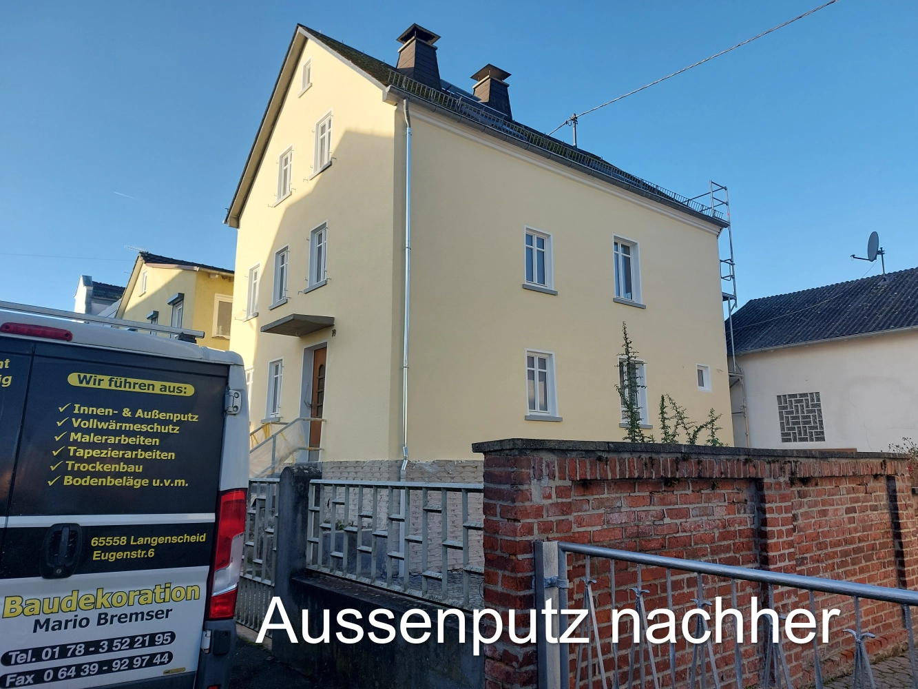 Mario Bremser Hausfassade vor dem Streichen