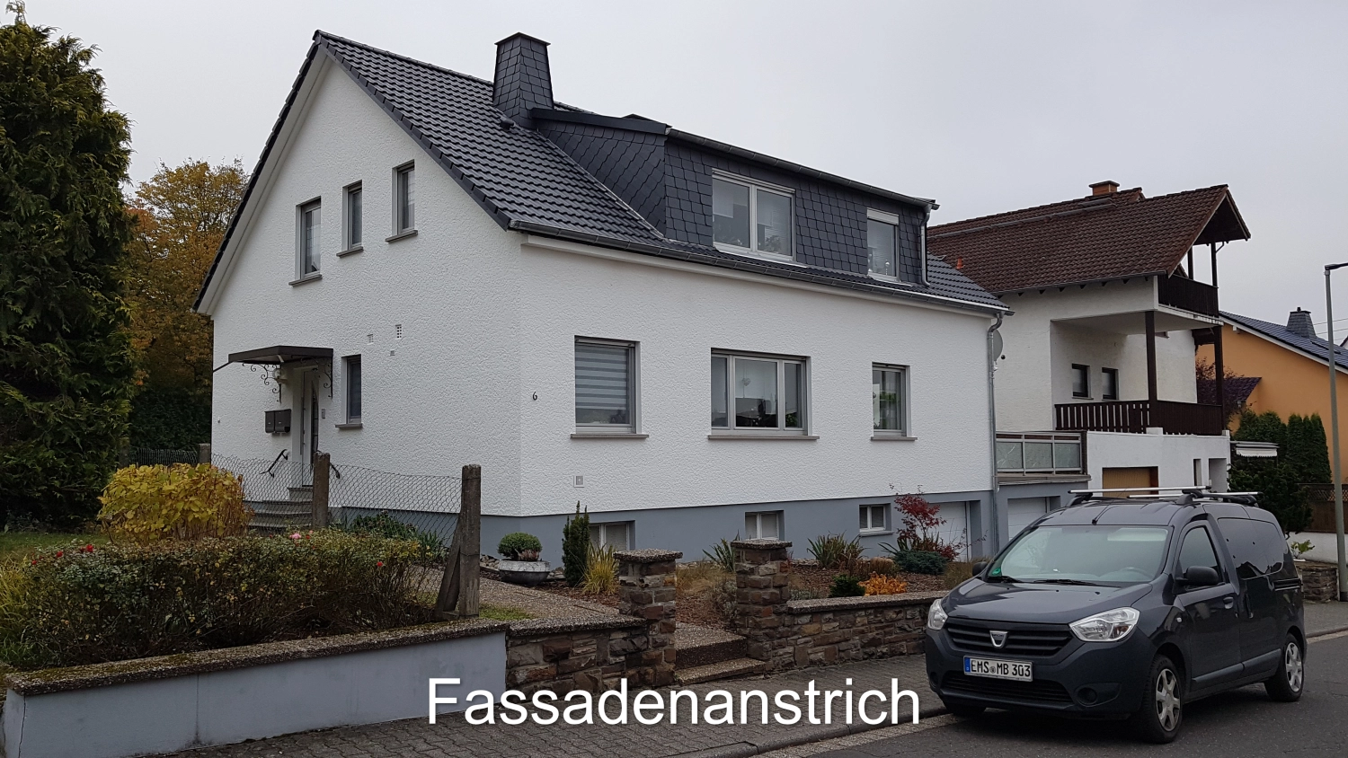 Mario Bremser Lieferwagen parkte vor einem Haus