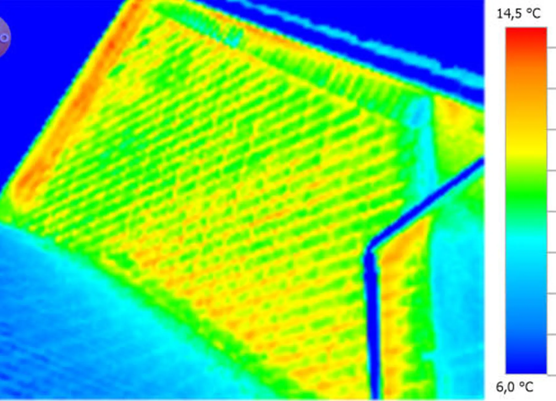 GedämmteGiebelseite Gebäudethermographie